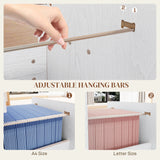 HOMCOM Four-Drawer Lockable Filing Cabinet - White Wood Effect