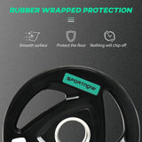 SPORTNOW Two 10kg Olympic Weight Plates, Tri-Grip Rubber-Coated Barbell Weights, with 5cm Holes, for Home, Gym, Office