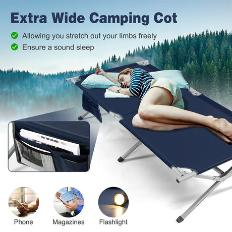 Foldable Camping Cot with Carry Bag for Camping, Office