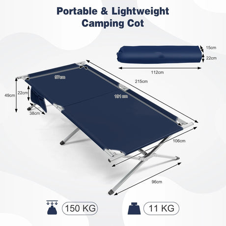 Foldable Camping Cot with Carry Bag for Camping, Office