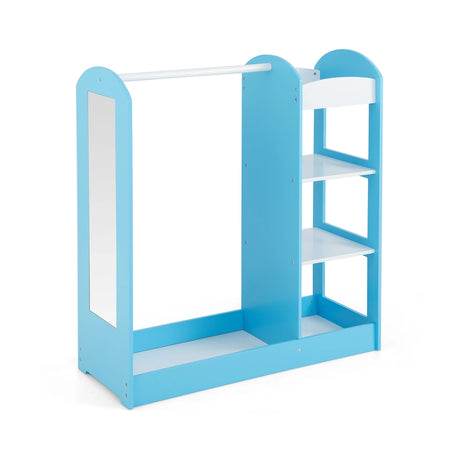 Kids Dress Up Storage with Mirror-Blue