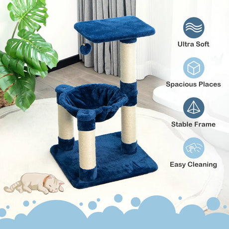 Multi-level Cat Tree with Cosy Hammock for Cats