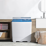 Portable Twin Tub Wash Machine with Spin Dryer-Blue