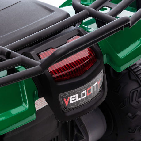HOMCOM 12V Kids Quad Bike with Forward, Reverse Functions, Ride-On ATV w/ Music, LED, Headlights, for Ages 3-5 Years - Green