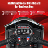 12V Kids Motorcycle Ride-On Toy with Music and Headlight-Red