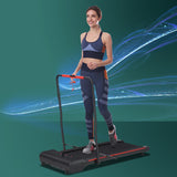 HOMCOM Foldable Walking Machine Treadmill 1-6km/h with LED Display & Remote Control Exercise Fitness for Home Office