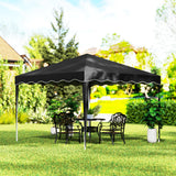 Outsunny 3 x 3cm Adjustable Height Pop-Up Gazebo, with Bag - Black