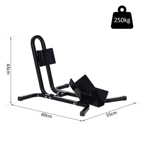 HOMCOM Metal Motorcycle Motorbike Wheel Chock Locking Stand System 17", 19", 21"/43, 48, 51 cm Front Wheels Steel Adjustable Fixing Tyre Holder Support