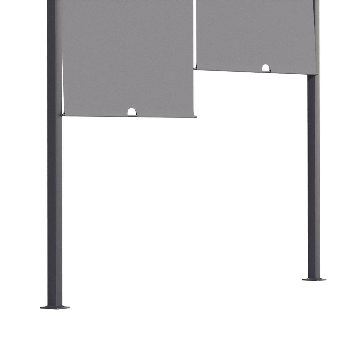 Outsunny 3(m) x 4m Metal Pergola with LED Lights, Outdoor Garden Pergola with Sliding Roof, Solar Powered, for BBQ, Lawn, Dark Grey