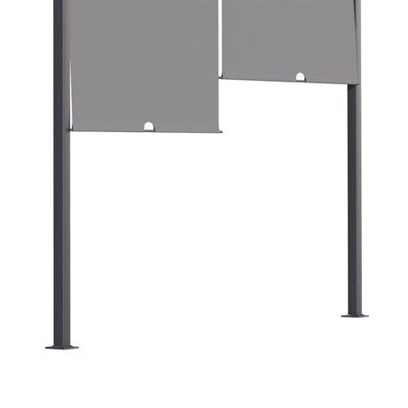 Outsunny 3(m) x 4m Metal Pergola with LED Lights, Outdoor Garden Pergola with Sliding Roof, Solar Powered, for BBQ, Lawn, Dark Grey