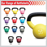 Body Revolution Neoprene Coated Kettlebell Set - Durable, Comfortable Handle, 2kg to 24kg, Non-Slip Base for Strength & Aerobic Training  14kg