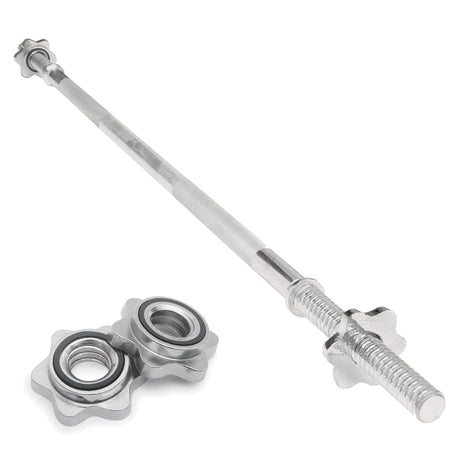 Body Revolution Straight Barbell Bar 1" Standard 1.2m Spring Collar