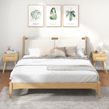 Set of 2 Rattan Bedside Tables with Drawers Side Table Nightstand Night Console Sofa Table