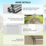 Outsunny 3 x 3 m Party Tent, Outdoor Canopy Tent Shelter with Removable Sidewalls, 4 Zipped Doors, for Parties, Wedding, Beige