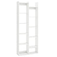12-Tier Bookcase with Anti-Tipping Kits and Wood Display Shelf-White