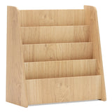 4-Tier Kids Wooden Bookshelf with Deep Compartments-Natural