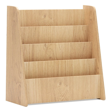 4-Tier Kids Wooden Bookshelf with Deep Compartments-Natural