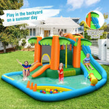 Inflatable Water Slide Park with Upgraded Handrail without Blower