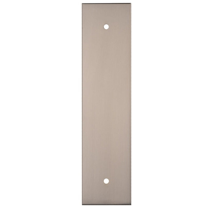 168 X 40MM SQUARE CABINET HARDWARE BACKPLATE 128MM C/C - SATIN NICKEL - EACH