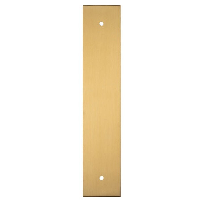 200 X 40MM SQUARE CABINET HARDWARE BACKPLATE 160MM C/C - SATIN BRASS - EACH