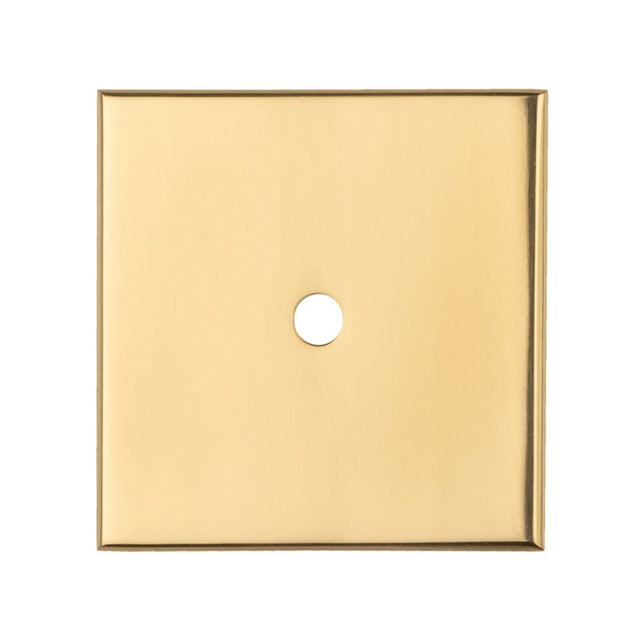 40 X 40MM SQUARE CABINET HARDWARE BACKPLATE - POLISHED BRASS - EACH