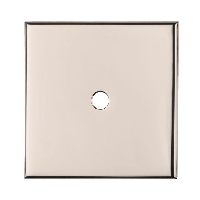 40 X 40MM SQUARE CABINET HARDWARE BACKPLATE - POLISHED NICKEL - EACH