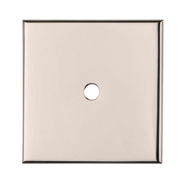 40 X 40MM SQUARE CABINET HARDWARE BACKPLATE - POLISHED NICKEL - EACH