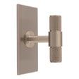 KNURLED T-BAR KNOB ON RECTANGULAR BACKPLATE - SATIN NICKEL - SET