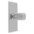 KNURLED KNOB ON RECTANGULAR BACKPLATE - POLISHED CHROME - SET