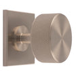 KNURLED RADIO KNOB ON SQUARE BACKPLATE - SATIN NICKEL - SET