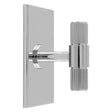 LINES T-BAR KNOB ON RECTANGULAR BACKPLATE - POLISHED CHROME - SET