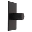 LINES KNOB ON RECTANGULAR BACKPLATE - MATT BLACK - SET