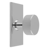 LINES RADIO KNOB ON RECTANGULAR BACKPLATE - POLISHED CHROME - SET