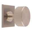 LINES RADIO KNOB ON SQUARE BACKPLATE - SATIN NICKEL - SET