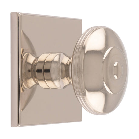 32MM ANDERSON KNOB ON SQUARE BACKPLATE - POLISHED NICKEL - SET