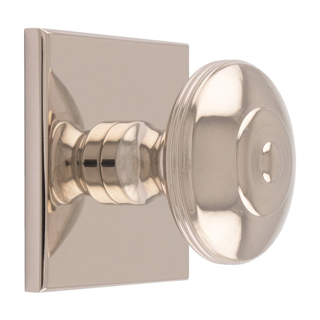 32MM ANDERSON KNOB ON SQUARE BACKPLATE - POLISHED NICKEL - SET