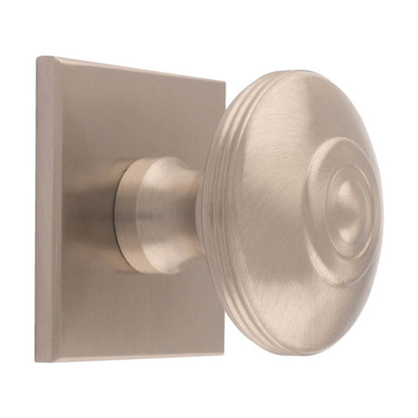 38MM ANDERSON KNOB ON SQUARE BACKPLATE - SATIN NICKEL - SET