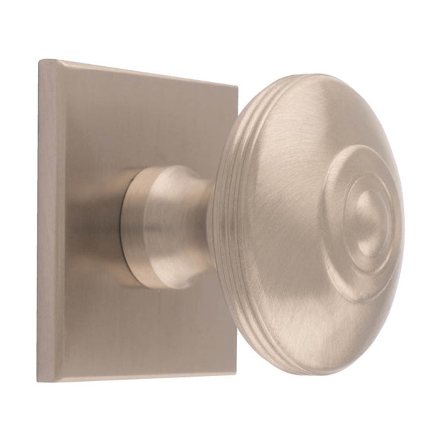 38MM ANDERSON KNOB ON SQUARE BACKPLATE - SATIN NICKEL - SET