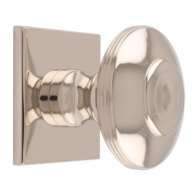 42MM ANDERSON KNOB ON SQUARE BACKPLATE - POLISHED NICKEL - SET