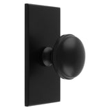 WARWICK KNOB ON RECTANGULAR BACKPLATE - MATT BLACK - SET