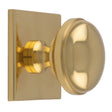 WARWICK KNOB ON SQUARE BACKPLATE - POLISHED BRASS - SET