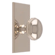 WARWICK KNOB ON RECTANGULAR BACKPLATE - POLISHED NICKEL - SET