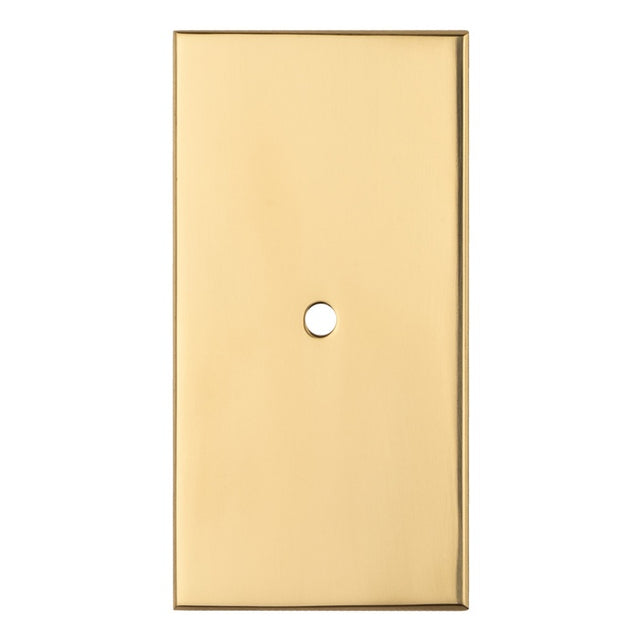 76 X 40MM SQUARE CABINET HARDWARE BACKPLATE - POLISHED BRASS - EACH