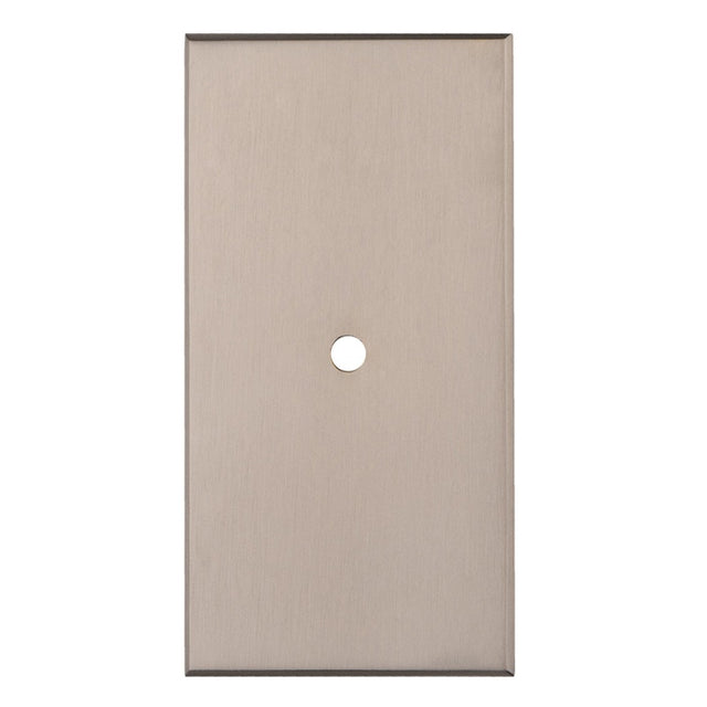 76 X 40MM SQUARE CABINET HARDWARE BACKPLATE - SATIN NICKEL - EACH