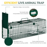 Outsunny Metal Rat Trap with Single Door, for Small Animals, Dark Green