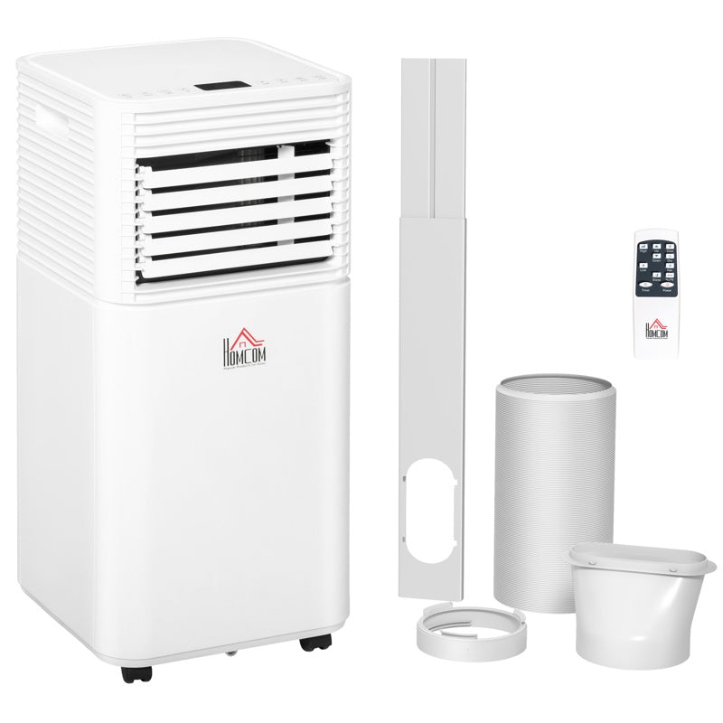 HOMCOM 7000 BTU Portable Air Conditioner for Cooling Dehumidifier Fan, Air Conditioning Unit for Room up to 15m², with Remote, 24H Timer, Window Mount Kit, R290, A Energy Efficiency, 785W