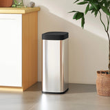 HOMCOM 50L Sensor Bin, Automatic Kitchen Bin, Manual Override, Battery Operated, Inner-Bucket-Free, for Kitchen, Bedroom