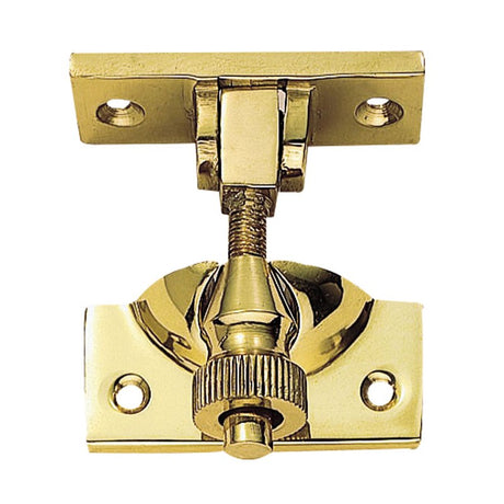 SASH FASTENER (BRIGHTON PATTERN) - POLISHED BRASS - 57MM X 20MM - EACH