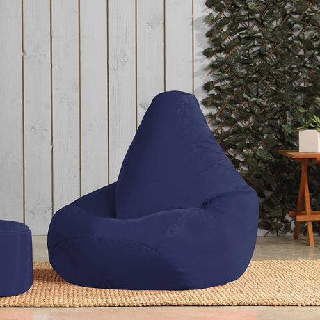 Highback Gamer Beanbag Indoor-Outdoor by Veeva® - Navy Blue | Bean Bag Only