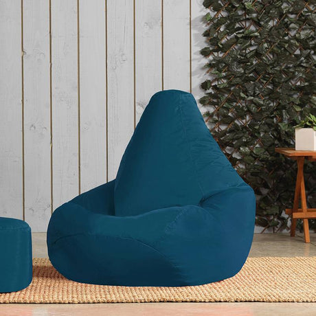 Highback Gamer Beanbag Indoor-Outdoor by Veeva® - Teal | Bean Bag Only